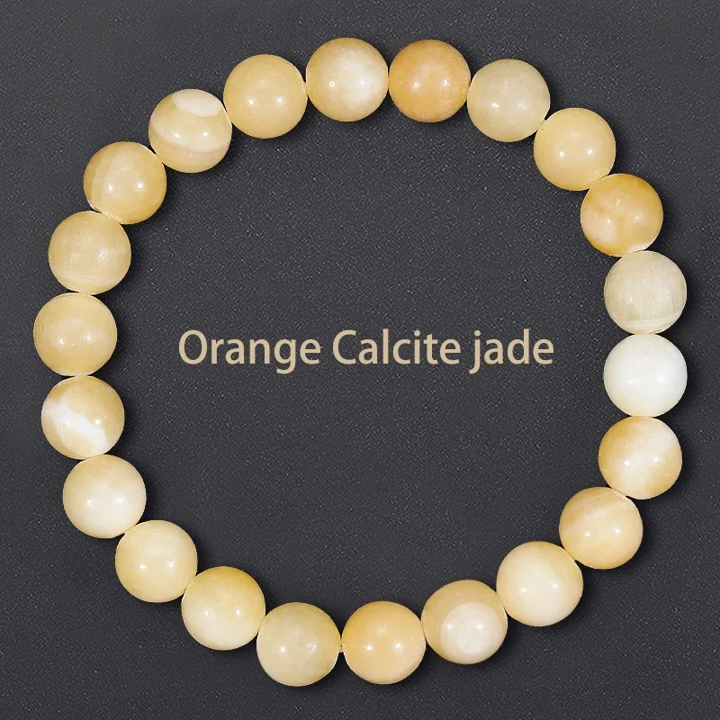 8mm Natural Stone Beads Bracelet Orange Calcite Jade Gem Beads Bangles Women Men Reiki Healling Jewelry Gift
8mm Natural Stone Beads Bracelet Orange Calcite Jade Gem Beads Bangles Women Men Reiki Healling Jewelry Gift
