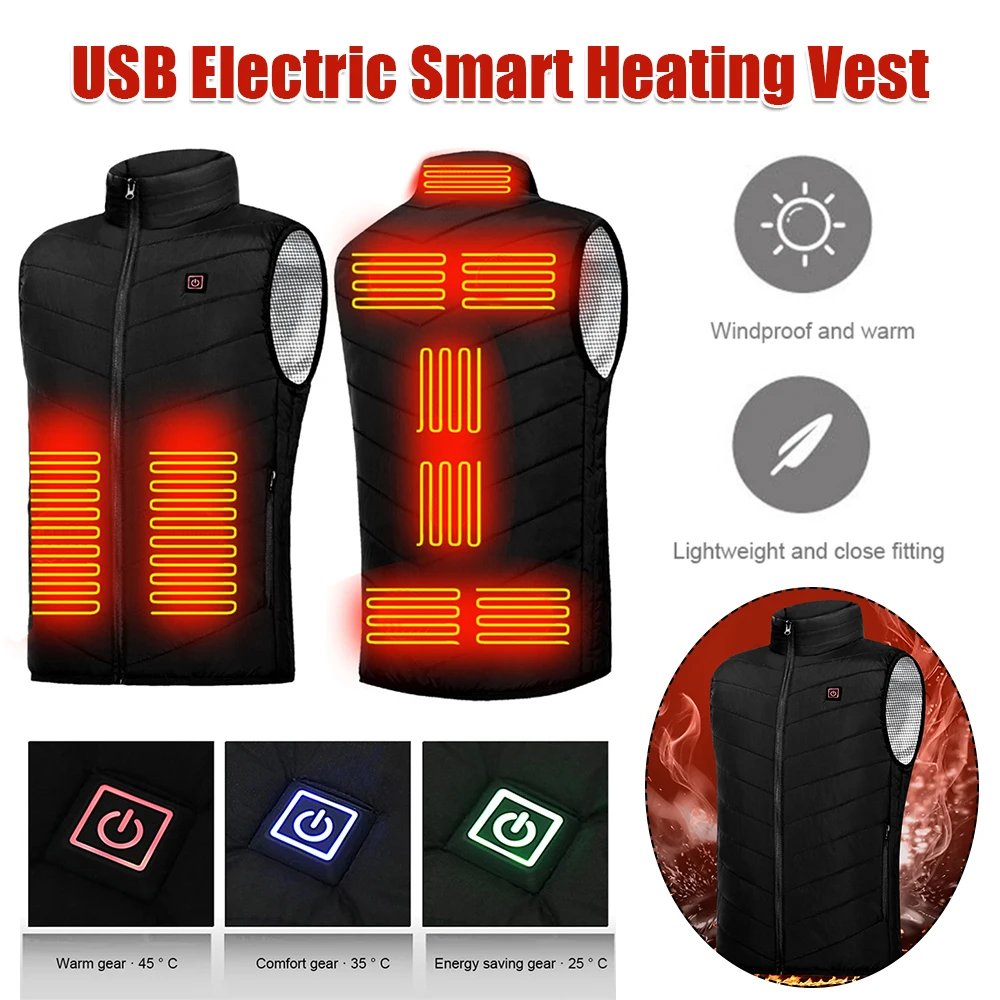 Intelligent Heating Coat Zipper USB Electric Thermal Warm Clothes 9 Areas Zone for Outdoor Hunting for Camping for Sports Hiking
Intelligent Heating Coat Zipper USB Electric Thermal Warm Clothes 9 Areas Zone for Outdoor Hunting for Camping for Sports Hiking