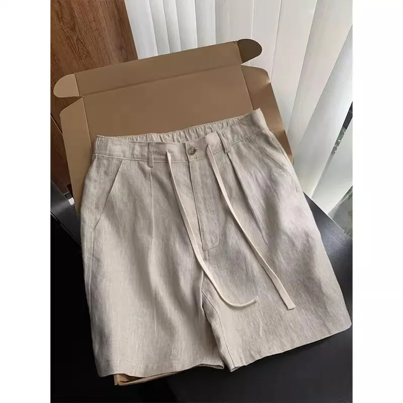 Old Qianfeng Primary Color Linen Shorts Men's 2026 Summer New Drawstring Design Pants Straight Loose Five-point Half-cut Pants
Old Qianfeng Primary Color Linen Shorts Men's 2026 Summer New Drawstring Design Pants Straight Loose Five-point Half-cut Pants