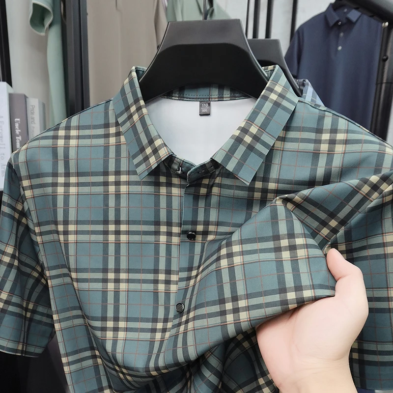 Luxury fashion striped short sleeve shirt men summer high-quality ice silk comfort breathable young new casual flip collar top
Luxury fashion striped short sleeve shirt men summer high-quality ice silk comfort breathable young new casual flip collar top