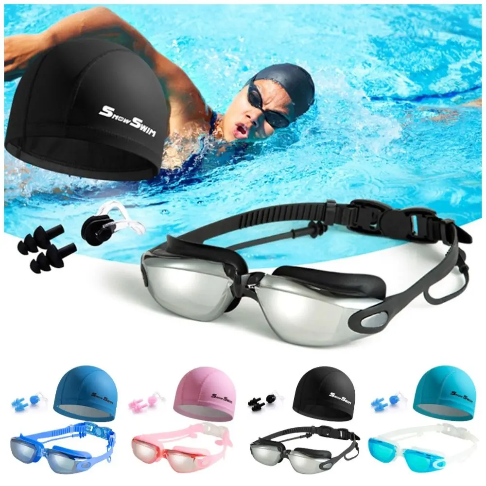 Anti-fog Adult Swimming Goggles Set Adjustable with Nose Clip, and Ear Plugs Diving Eyewear Ultralight UV Protection
Anti-fog Adult Swimming Goggles Set Adjustable with Nose Clip, and Ear Plugs Diving Eyewear Ultralight UV Protection