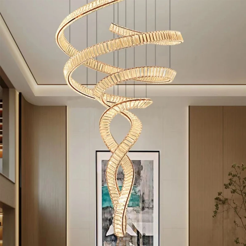 Вилла пустая люстра для гостиной дизайнерский свет роскошная художественная лестница дуплексное здание атмосфера хрустальная люстра-стример
Вилла пустая люстра для гостиной дизайнерский свет роскошная художественная лестница дуплексное здание атмосфера хрустальная люстра-стример