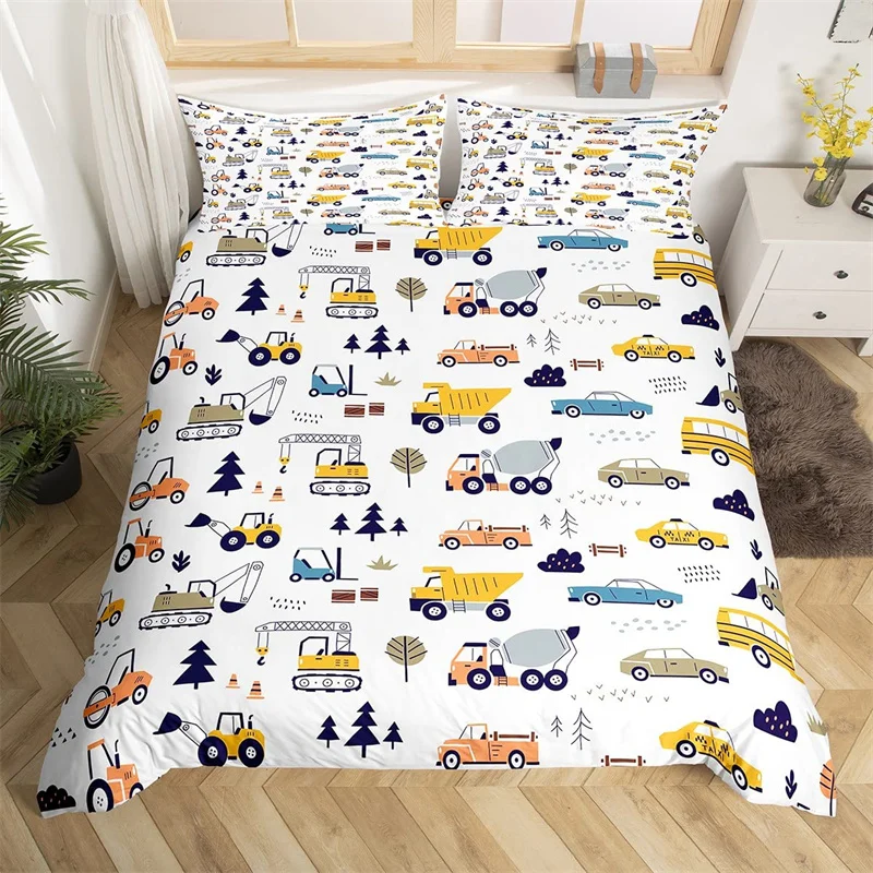 Cartoon Car Duvet Cover Set Kids Excavator Bedding Set Microfiber Construction Vehicles Quilt Cover Single Twin For Boys Girls
Cartoon Car Duvet Cover Set Kids Excavator Bedding Set Microfiber Construction Vehicles Quilt Cover Single Twin For Boys Girls