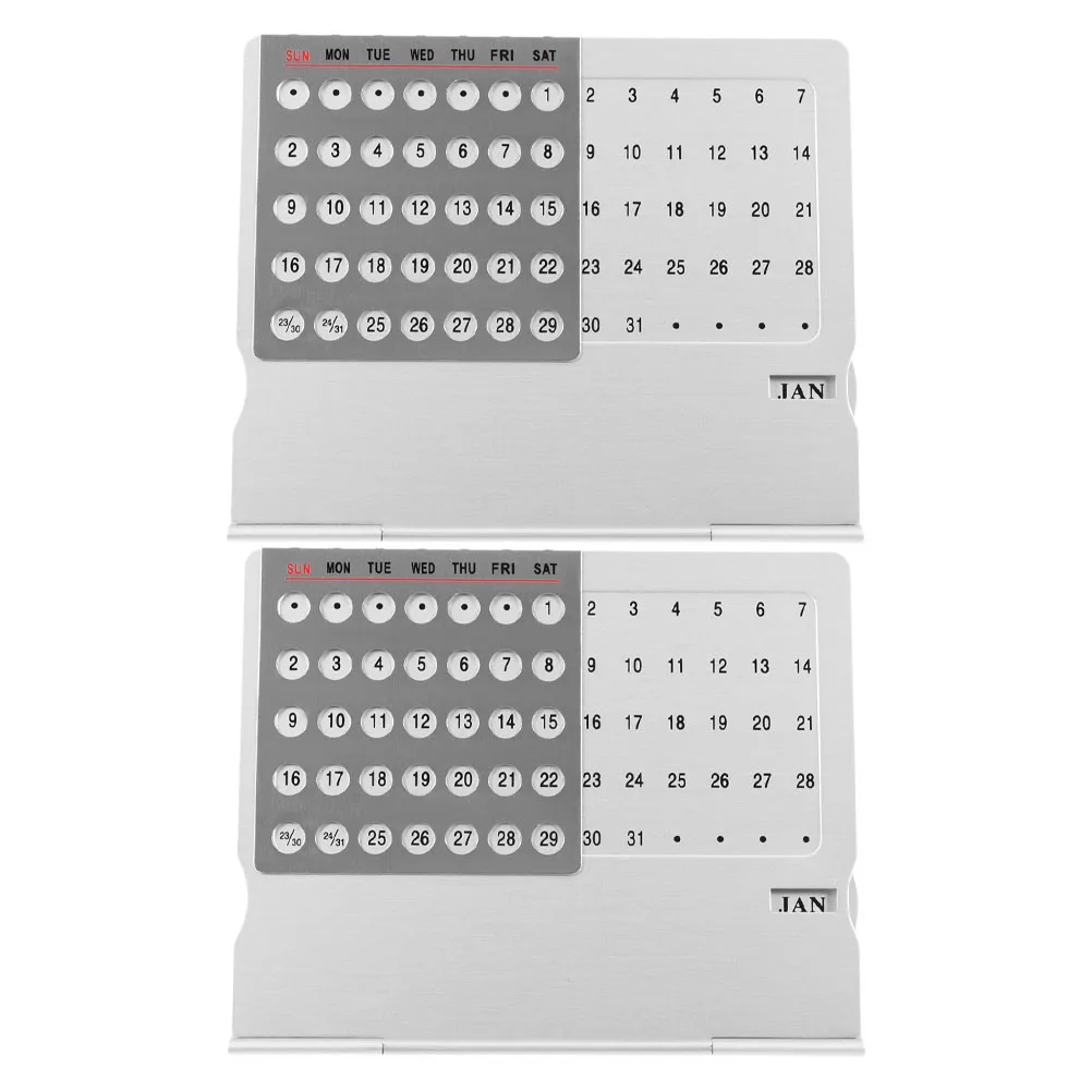 2pcs Aluminum Calendar Card Desk Decoration Perpetual Circular Plaque Office Aesthetic Mini Desktop Accessories
2pcs Aluminum Calendar Card Desk Decoration Perpetual Circular Plaque Office Aesthetic Mini Desktop Accessories