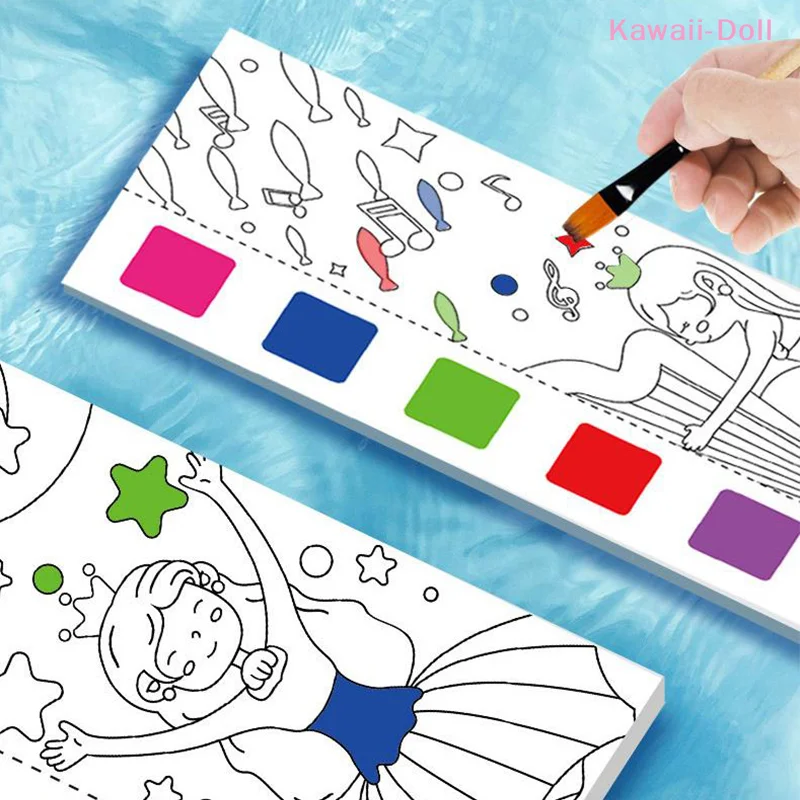 12Sheets Portable Watercolor Painting Book Coloring Book With Paint Brush Book Kids Graffiti Picture Drawing Stationery
12Sheets Portable Watercolor Painting Book Coloring Book With Paint Brush Book Kids Graffiti Picture Drawing Stationery
