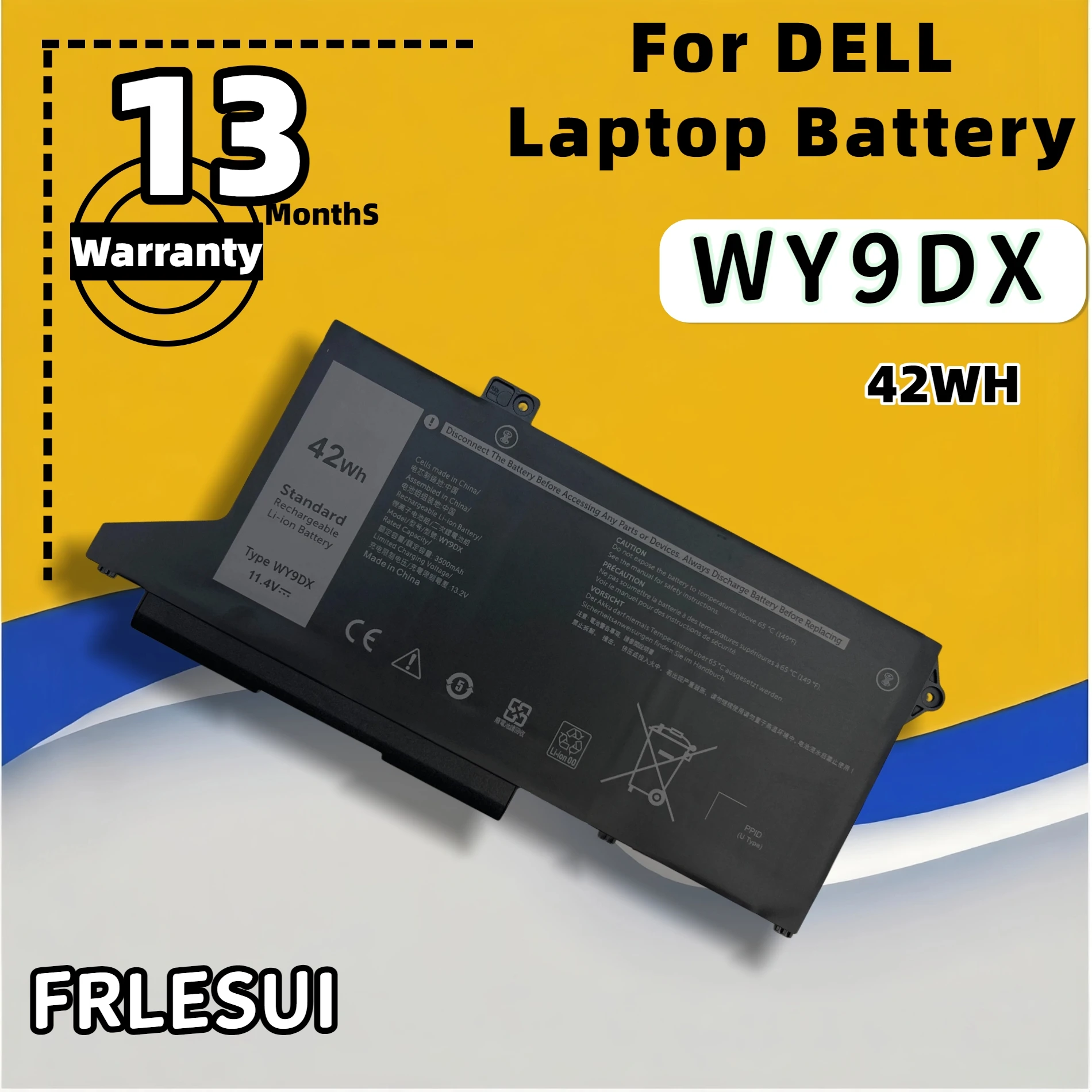 FRLESUI WY9DX Laptop Battery For DELL Latitude 5420 5520 Precision 15 3560 Dell P137G P104F Series RJ40G 01K2CF 075X16 0WK3F1
FRLESUI WY9DX Laptop Battery For DELL Latitude 5420 5520 Precision 15 3560 Dell P137G P104F Series RJ40G 01K2CF 075X16 0WK3F1