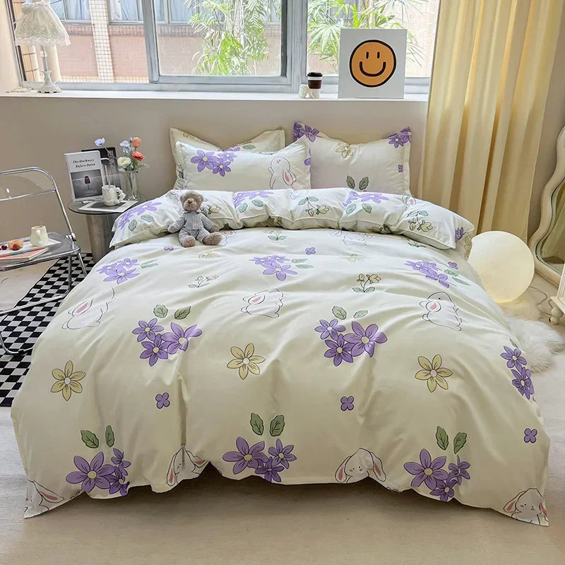 Floral Printed Duvet Cover Set with Sheet Pillowcases Warm Cute Cartoon Bed Linen Full Queen Size Home Gift Bedding Set
Floral Printed Duvet Cover Set with Sheet Pillowcases Warm Cute Cartoon Bed Linen Full Queen Size Home Gift Bedding Set