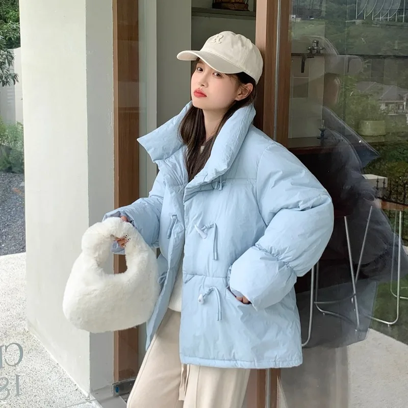 Cotton Jacket Women's 2025 New Winter Coat Milk Whisper Down Cotton Coat Student Horn Button Cotton Coat
Cotton Jacket Women's 2025 New Winter Coat Milk Whisper Down Cotton Coat Student Horn Button Cotton Coat
