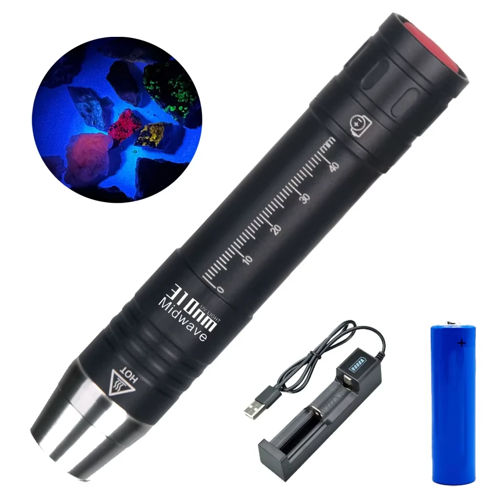 J Midwave UVB High Power Ultraviolet Light MW 310nm Wavelength LED Flashlight For Medical Torch
J Midwave UVB High Power Ultraviolet Light MW 310nm Wavelength LED Flashlight For Medical Torch