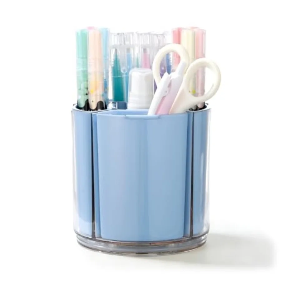 360° Rotating Pen Holder for Desk, Cute Pencil Holder Pen Organizer, Blue Acrylic Pencil Cup Caddy with 5 Slots for Home School
360° Rotating Pen Holder for Desk, Cute Pencil Holder Pen Organizer, Blue Acrylic Pencil Cup Caddy with 5 Slots for Home School