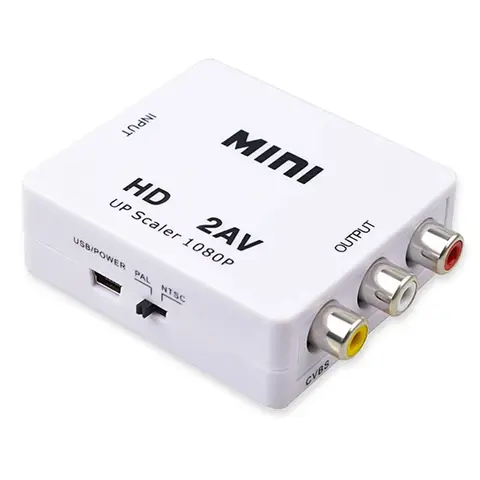 HDMI-compatible To AV RCA Adapter Converter 1080P Box RCA AV CVSB LR Video Composite AV Scaler Converter For PC HDTV Projector