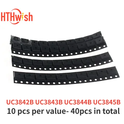 40PCS/Set UC3842B UC3843B UC3844B UC3845B Integrated Circuit 4 Values*10PCS SOP Power Supply IC Electronic Kit