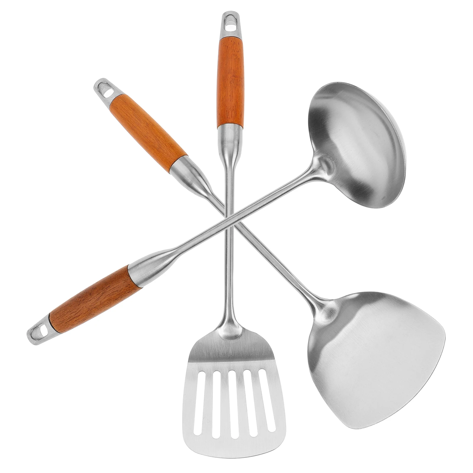 1 Set Stainless Steel Cooking Utensil Set Kitchen Spatula Slotted Shovel Kit Ergonomic Handle Space Saving Drainage Hanging Hole
1 Set Stainless Steel Cooking Utensil Set Kitchen Spatula Slotted Shovel Kit Ergonomic Handle Space Saving Drainage Hanging Hole