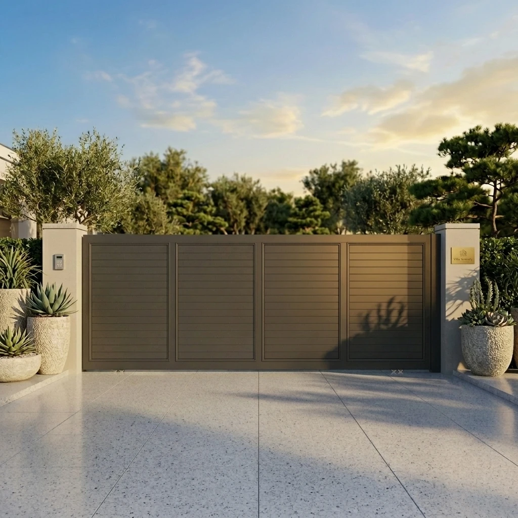 Modern Aluminum Alloy Automatic Sliding Gate for Villa Garden Courtyard Residential Main Entrance Driveway Gate Custom Design
Modern Aluminum Alloy Automatic Sliding Gate for Villa Garden Courtyard Residential Main Entrance Driveway Gate Custom Design