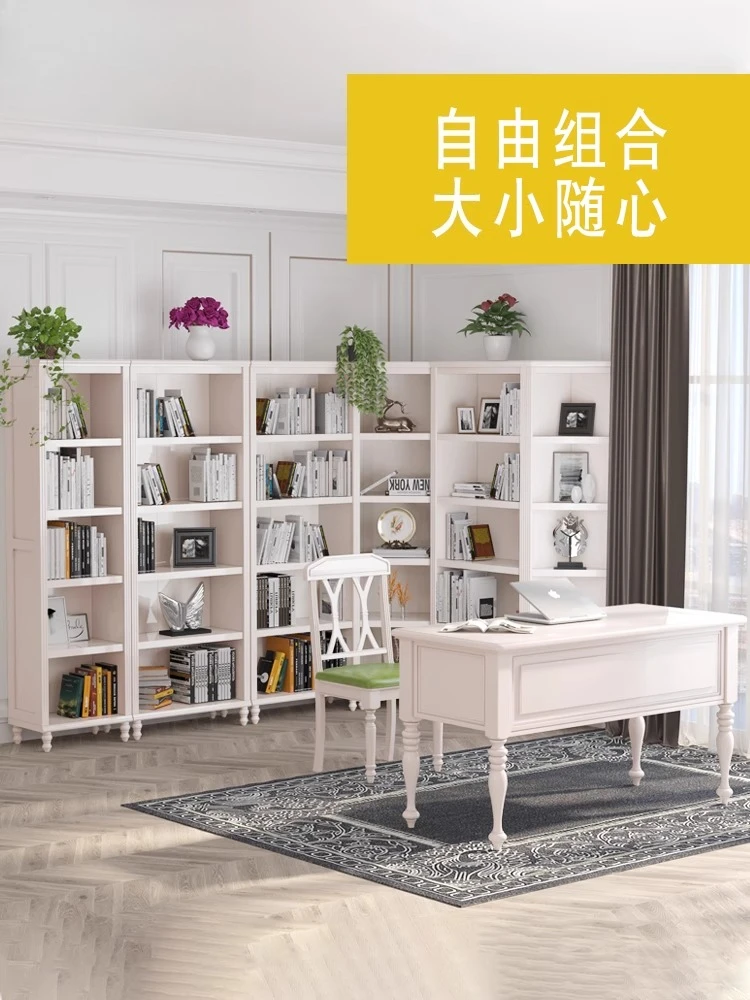 All solid wood small apartment white free combination American home study floor-to-ceiling bookcase whole wall custom bookshelf
All solid wood small apartment white free combination American home study floor-to-ceiling bookcase whole wall custom bookshelf