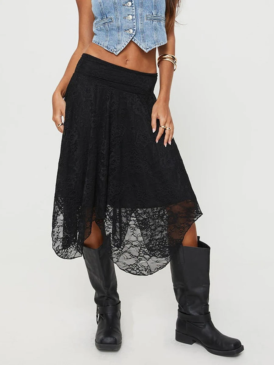 New Fashion Women Lace Skirt Elegant Low Waisted Skirt Irregular Summer Midi Skirt For Casual Daily Club Street Style Sale S M L
New Fashion Women Lace Skirt Elegant Low Waisted Skirt Irregular Summer Midi Skirt For Casual Daily Club Street Style Sale S M L