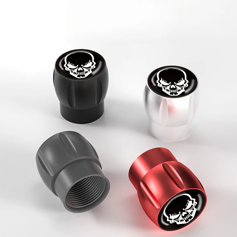 4 Pcs/Set Aluminum Alloy Skull Logo Tire Valve Stem Cap Tire Wheel Stem Air Valve Caps for Auto Cars
4 Pcs/Set Aluminum Alloy Skull Logo Tire Valve Stem Cap Tire Wheel Stem Air Valve Caps for Auto Cars