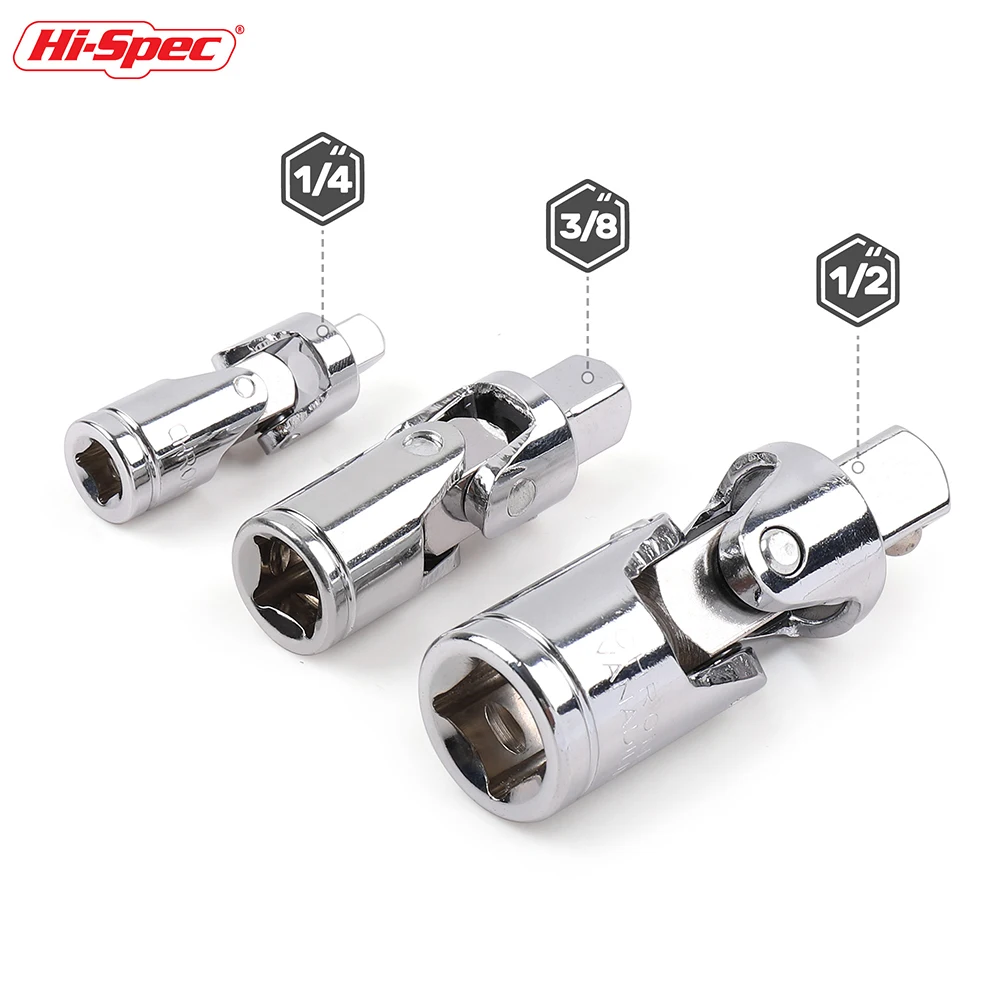 Универсальный удлинитель Hi-Spec 1 шт., квадратная головка, 1/4 дюйма, 3/8 дюйма, 1/2 дюйма, Гибкий адаптер, набор инструментов с трещоткой и углом наклона
Универсальный удлинитель Hi-Spec 1 шт., квадратная головка, 1/4 дюйма, 3/8 дюйма, 1/2 дюйма, Гибкий адаптер, набор инструментов с трещоткой и углом наклона