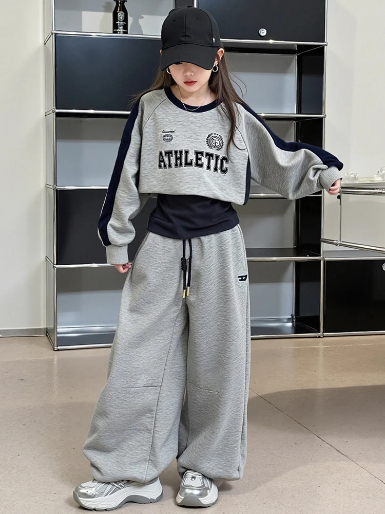 Girls Casual Faion Set 2025 New Korean Sle Wide Leg Pants Tee Piece Suit Autumn Clothes for Kids Long Sve Cotton Suit
Girls Casual Faion Set 2025 New Korean Sle Wide Leg Pants Tee Piece Suit Autumn Clothes for Kids Long Sve Cotton Suit