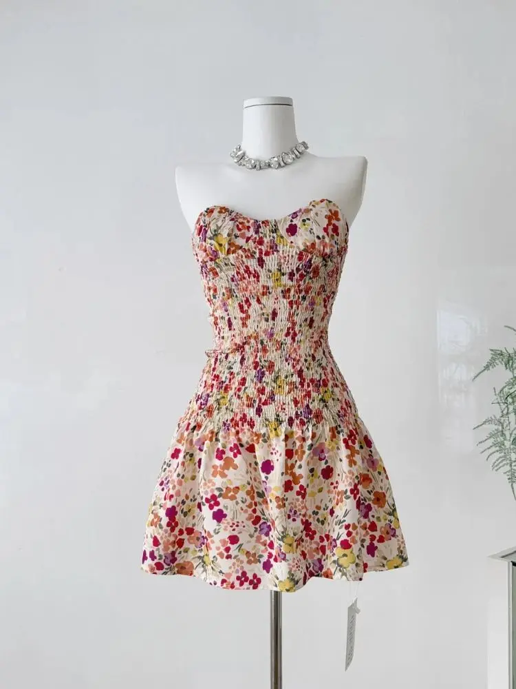 Sexy Strapless Print Multi Mini Dress Women Elegant Off-shoulder Sleeveless A-line Cocktail Dresses Elegant Evening Party Gowns
Sexy Strapless Print Multi Mini Dress Women Elegant Off-shoulder Sleeveless A-line Cocktail Dresses Elegant Evening Party Gowns