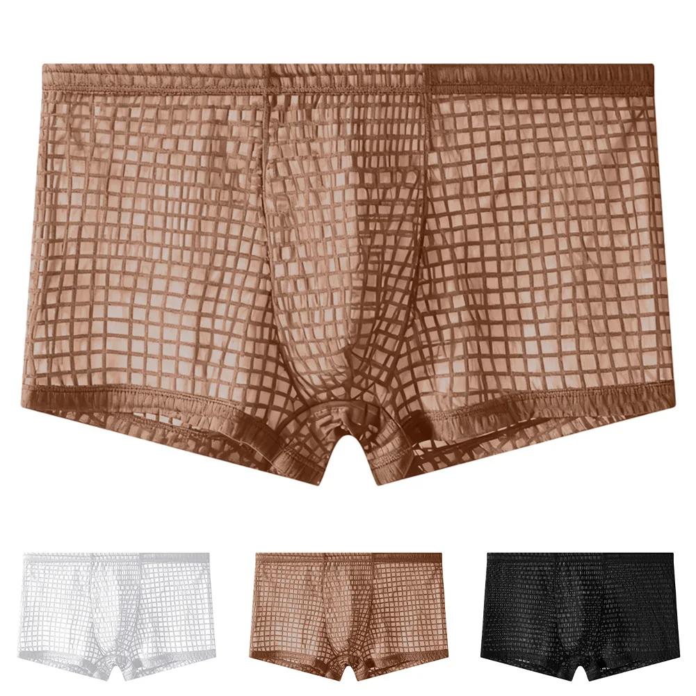 Men Mesh Breathable Boxer Shorts Seamless Underwear Solid Lingerie Mid Waist Male Sexy Panties Transparent Trunks Men's Clothing
Men Mesh Breathable Boxer Shorts Seamless Underwear Solid Lingerie Mid Waist Male Sexy Panties Transparent Trunks Men's Clothing