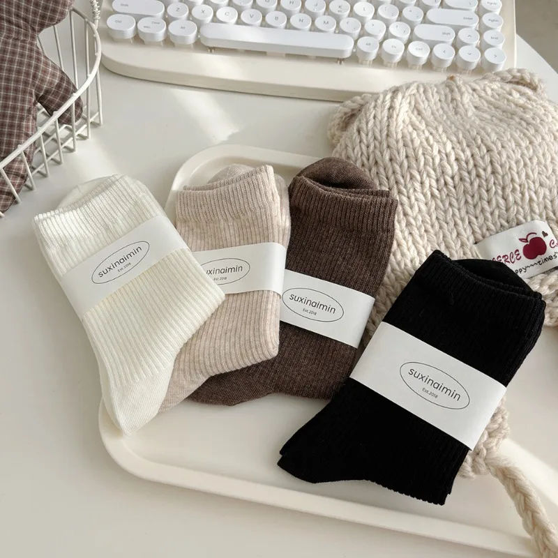 2 Pairs Fall Winter Solid Color Simple White School Socks Girls Autumn seamless Socks High Quality 2026 Women's Mid-Calf Socks
2 Pairs Fall Winter Solid Color Simple White School Socks Girls Autumn seamless Socks High Quality 2026 Women's Mid-Calf Socks