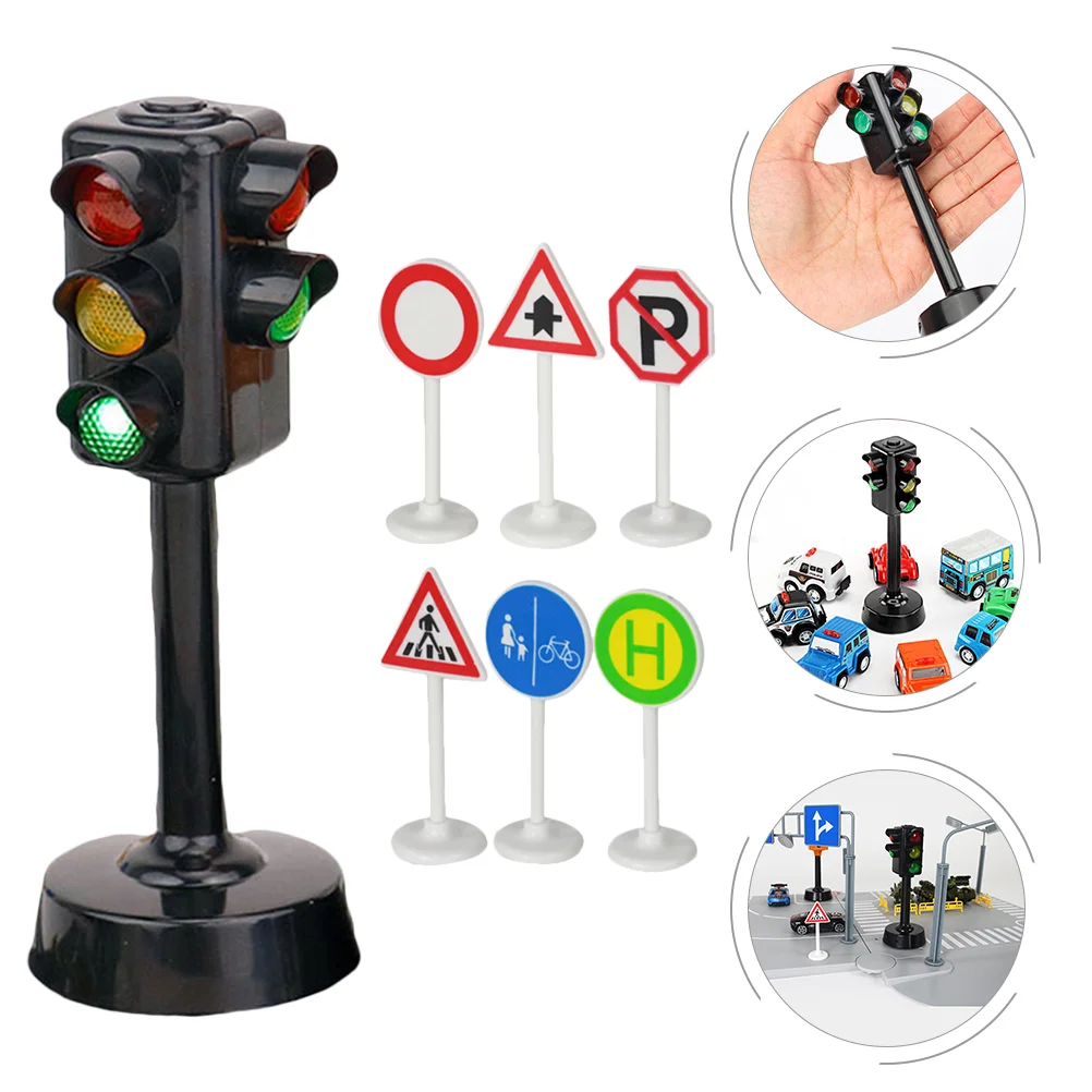 Road Sign Toy Set Traffic Light Signal Crosswalk Toys Signs Model Models for Toddlers
Road Sign Toy Set Traffic Light Signal Crosswalk Toys Signs Model Models for Toddlers