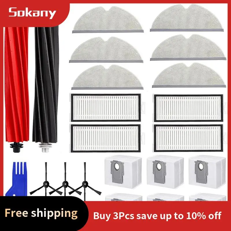A68M-For Roborock Q8 Max / Q8 Max +/Q5 Pro/Q5 Pro+ Vacuum Cleaner Main Side Brush Hepa Filter Mop Bags Replacement Parts
A68M-For Roborock Q8 Max / Q8 Max +/Q5 Pro/Q5 Pro+ Vacuum Cleaner Main Side Brush Hepa Filter Mop Bags Replacement Parts