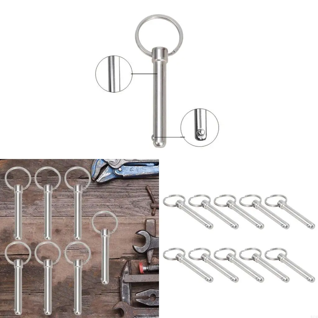 Set Of 10 Carbon Steel Quick Releases Pin for Machinery and Shipbuilding 8x60mm M4YD
Set Of 10 Carbon Steel Quick Releases Pin for Machinery and Shipbuilding 8x60mm M4YD
