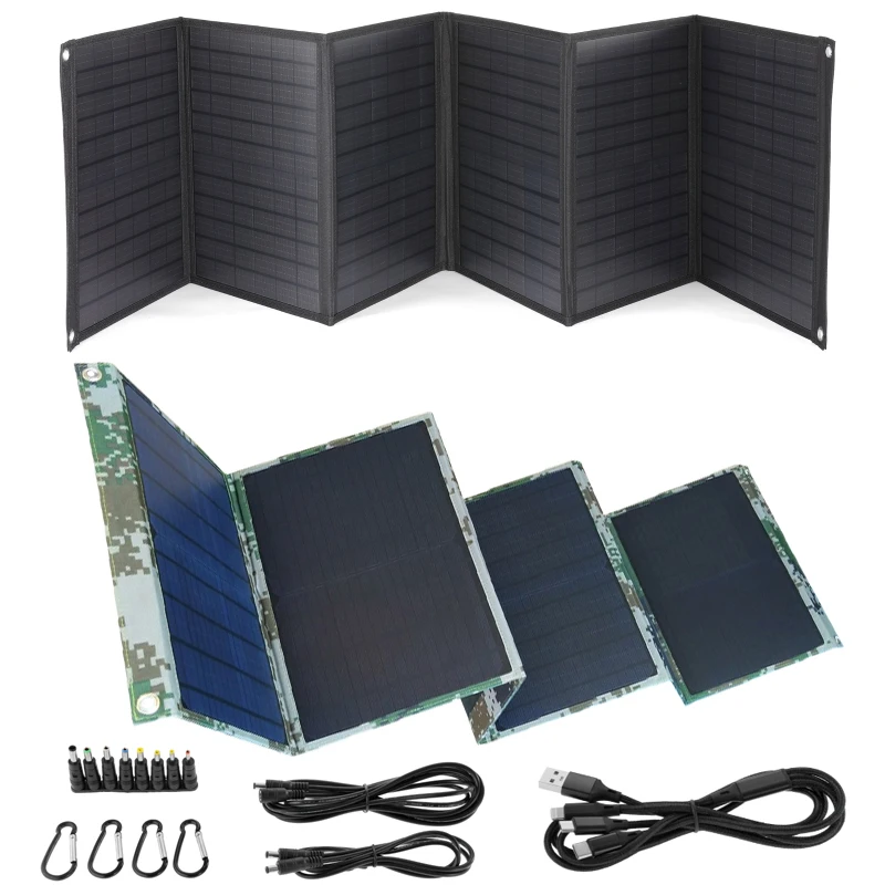 6 fold Solar Panel Portable Folding Bag USB+DC Output Solar Charger Outdoor Power Supply for Home Mobile Phone Power Generator
6 fold Solar Panel Portable Folding Bag USB+DC Output Solar Charger Outdoor Power Supply for Home Mobile Phone Power Generator