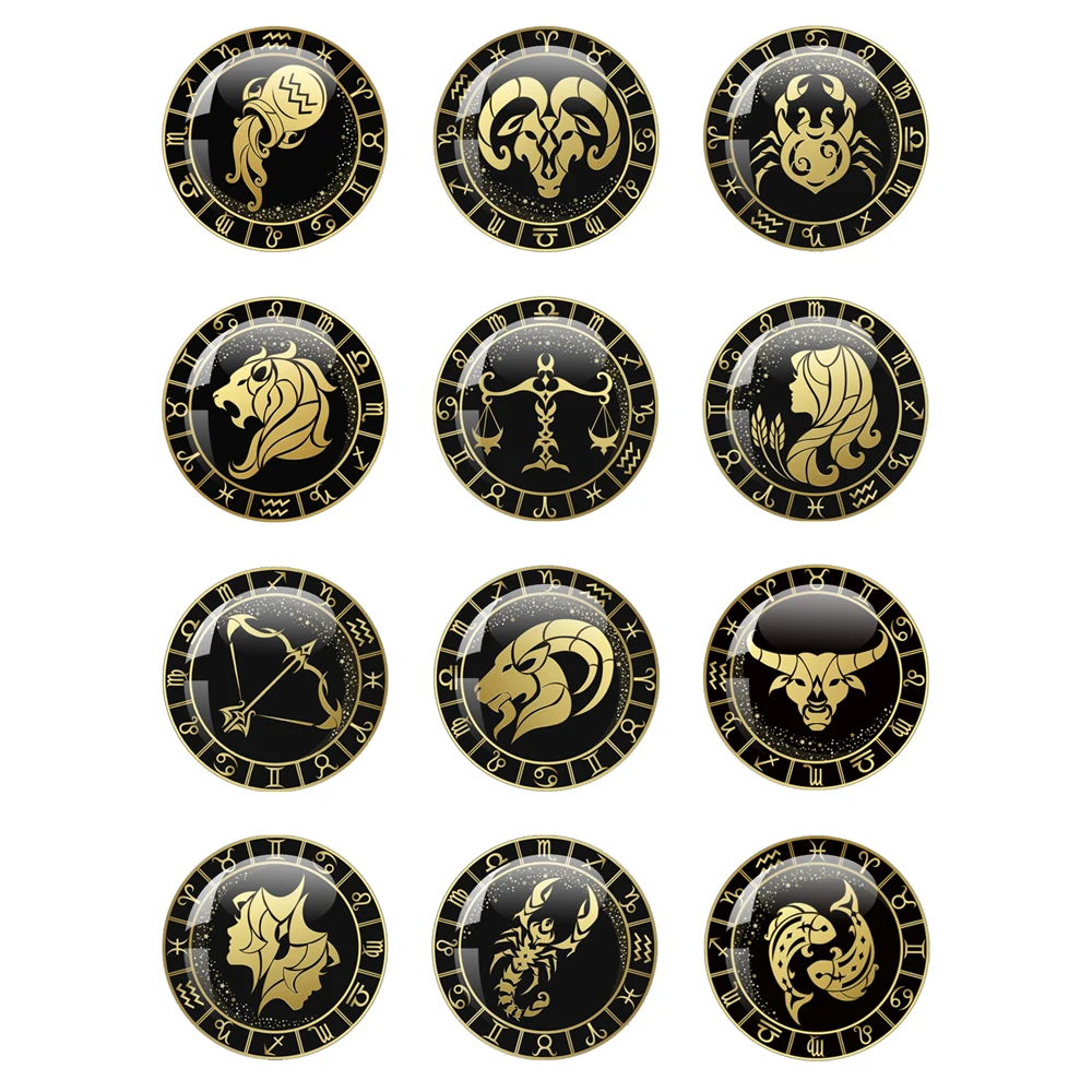 12 Zodiac Taurus Pisces Aries Leo 12 Constellations Round Glass Pure Handmade Creative Jewelry
12 Zodiac Taurus Pisces Aries Leo 12 Constellations Round Glass Pure Handmade Creative Jewelry