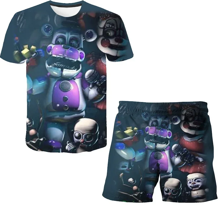 Boy Girl Five Night at Freddy Clothes Summer Suits Kids Short Sleeve T Shirts Shorts Sets Terroist Game Cartoon Costumes Outfits
Boy Girl Five Night at Freddy Clothes Summer Suits Kids Short Sleeve T Shirts Shorts Sets Terroist Game Cartoon Costumes Outfits