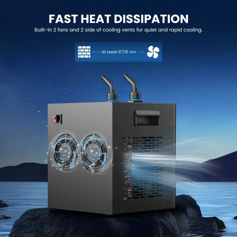 300L Marine Tank Chiller Water Cooling Machine 79 Gal Aquarium Chillers for Reef Coral Jellyfish Shrimp Water Plants
300L Marine Tank Chiller Water Cooling Machine 79 Gal Aquarium Chillers for Reef Coral Jellyfish Shrimp Water Plants