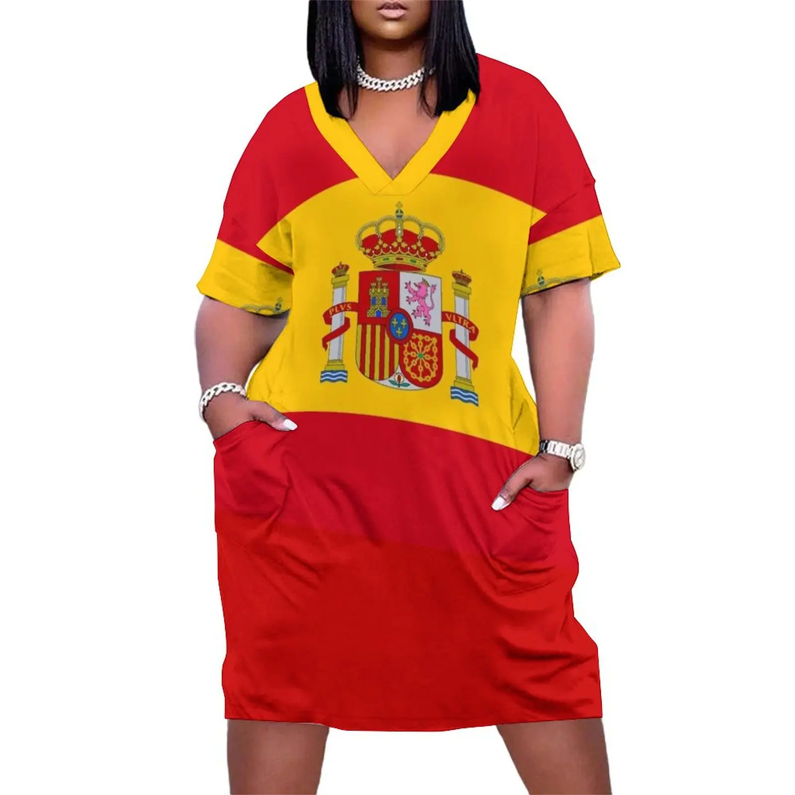 Flag of Spain - Bandera Espaola High Quality Image Loose Pocket Dress Elegant gowns clothes for woman
Flag of Spain - Bandera Espaola High Quality Image Loose Pocket Dress Elegant gowns clothes for woman