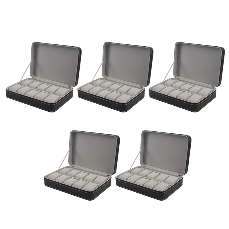 5X Portable Watch Box Organizer PU Leather Casket With Zipper Classic Style 10 Grids Bracelet Display Case
5X Portable Watch Box Organizer PU Leather Casket With Zipper Classic Style 10 Grids Bracelet Display Case