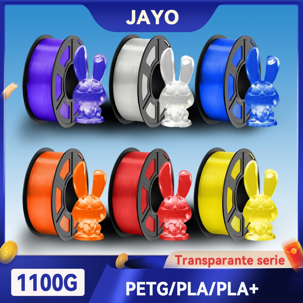 JAYO 3D PETG/PLA/PLA PLUS Printer Transparante Filament 1.75mm Transparency Series & No Bubble non-toxic 3D Printing Materials
JAYO 3D PETG/PLA/PLA PLUS Printer Transparante Filament 1.75mm Transparency Series & No Bubble non-toxic 3D Printing Materials