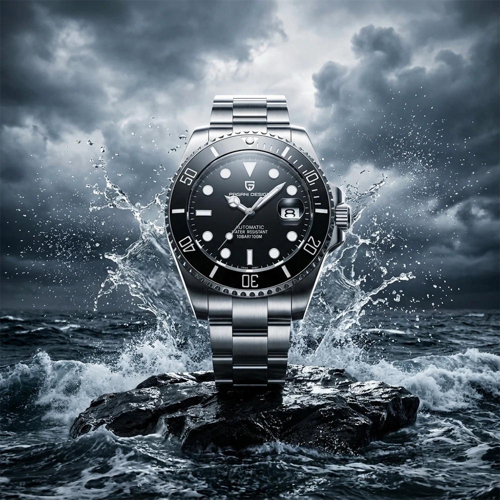 New PAGANI DESIGN Diving Automatic MechanicalWatch Luxury Sports WaterproofWatch Stainless Steel Sapphire Luminous Watch for Men
New PAGANI DESIGN Diving Automatic MechanicalWatch Luxury Sports WaterproofWatch Stainless Steel Sapphire Luminous Watch for Men