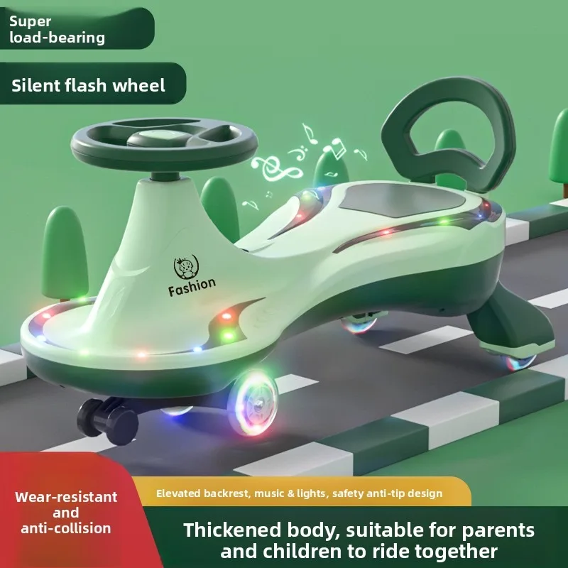 Silent Twist Car Ride Toy Omnidirectional Wheels Anti Tip Swivel Baby Adult Friendly Anti-rollover Children's Wiggle Car
Silent Twist Car Ride Toy Omnidirectional Wheels Anti Tip Swivel Baby Adult Friendly Anti-rollover Children's Wiggle Car