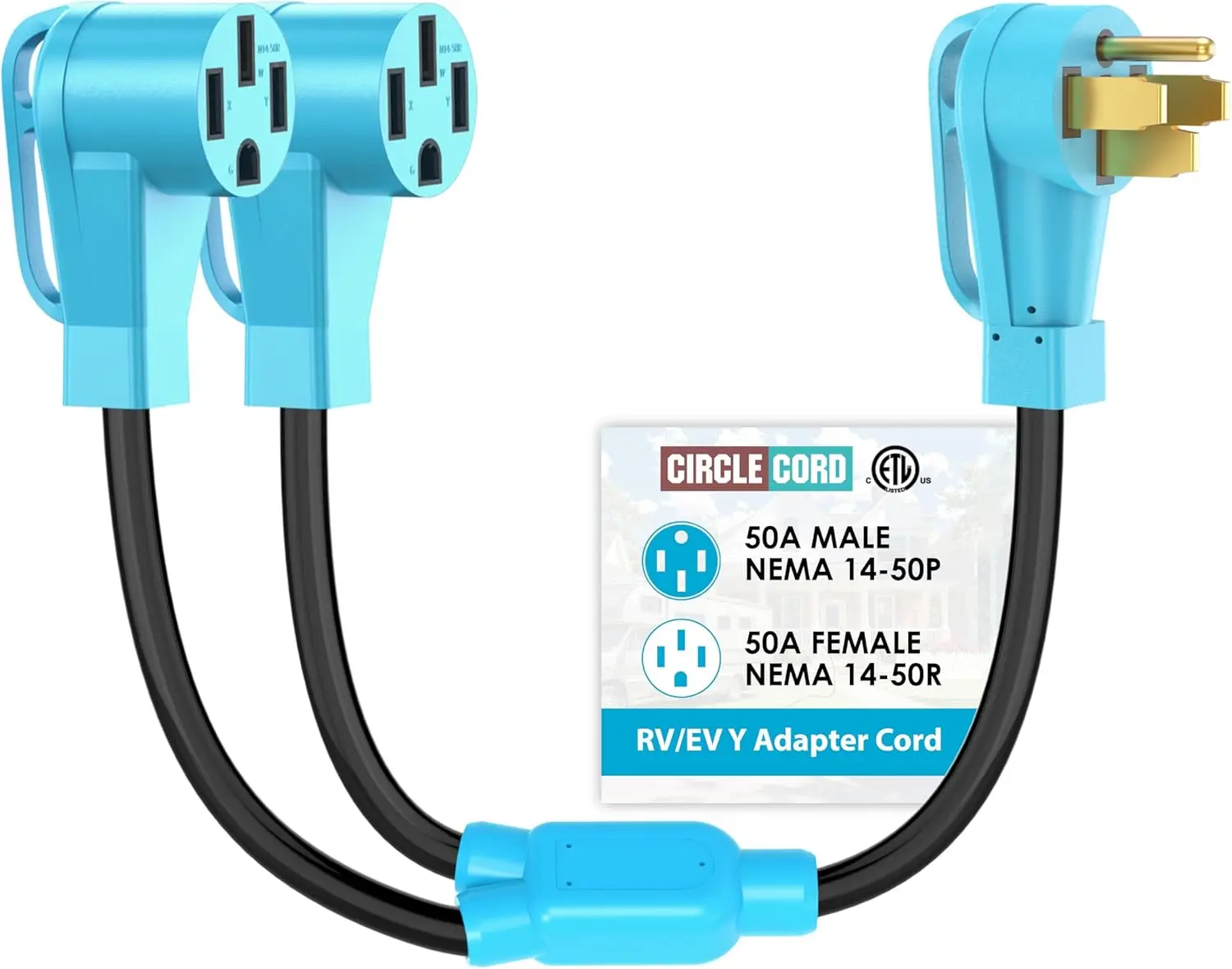 Переходной шнур RV/EV Y, 50 А, 14-50P на два 14-50R, провод STW калибра 6/3+8/1 для тяжелых условий эксплуатации, внесен в список ETL
Переходной шнур RV/EV Y, 50 А, 14-50P на два 14-50R, провод STW калибра 6/3+8/1 для тяжелых условий эксплуатации, внесен в список ETL