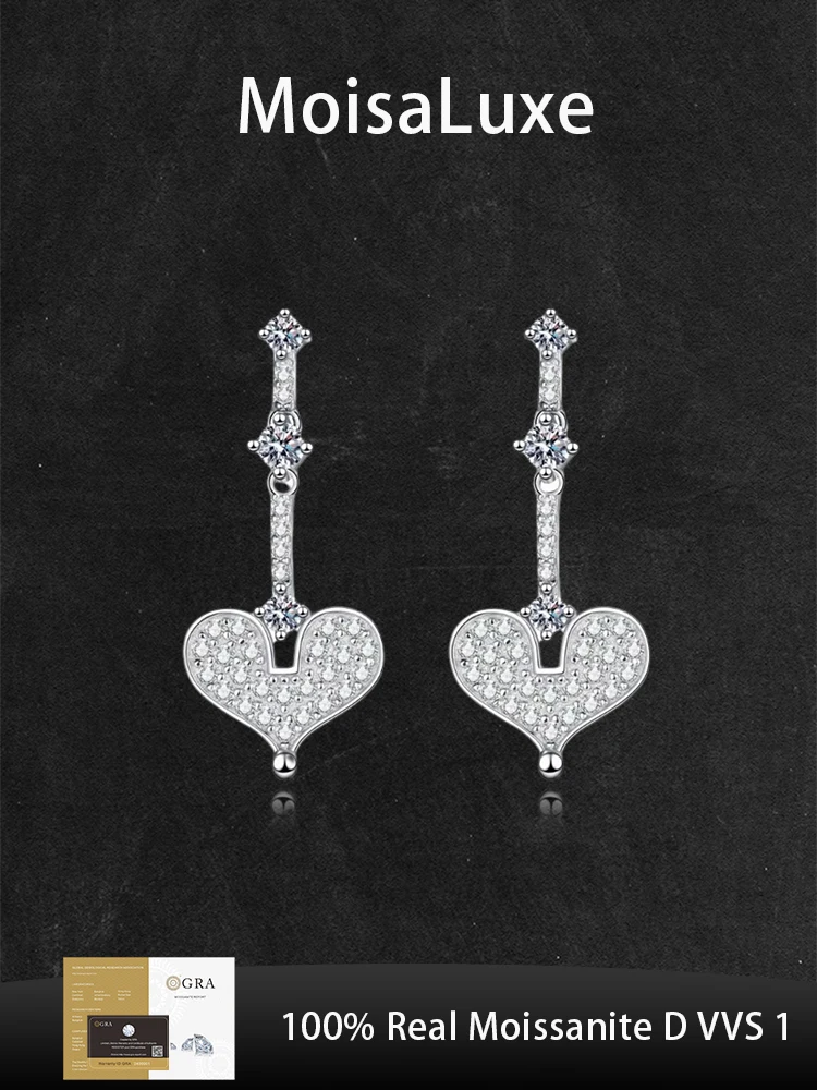 MoisaLuxe Official Store GRA Moissanite Plata Sterling 925 Silver Earrings Full Moissanite Earrings Simple Sweet Daily Jewelry
MoisaLuxe Official Store GRA Moissanite Plata Sterling 925 Silver Earrings Full Moissanite Earrings Simple Sweet Daily Jewelry