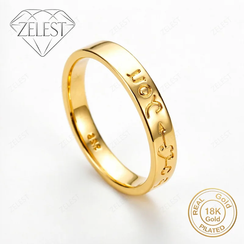 925 Sterling Silver 18K Gold Plated Delicate Engraved Plain Ring for Women, Fashion Party Gift Accessories Jewelry
925 Sterling Silver 18K Gold Plated Delicate Engraved Plain Ring for Women, Fashion Party Gift Accessories Jewelry