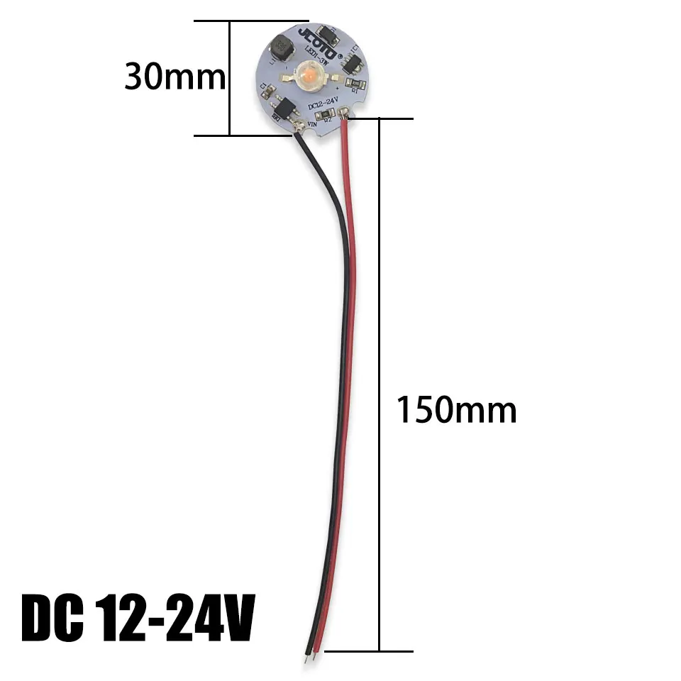 1W 3W LED Bead Light Plate DC3-5V/6-12V/12-24V Drive Free Light Chip Battery Light Source Board With 15cm Line For DIY Bulb
1W 3W LED Bead Light Plate DC3-5V/6-12V/12-24V Drive Free Light Chip Battery Light Source Board With 15cm Line For DIY Bulb