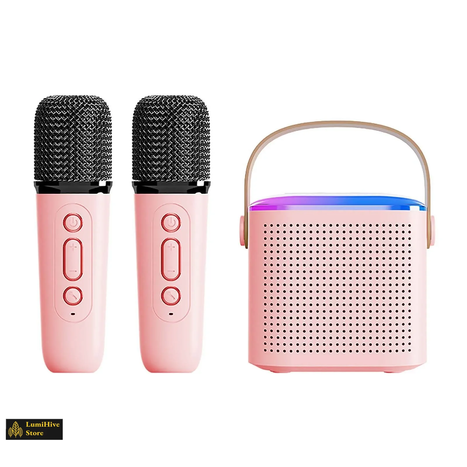Portable Bluetooth Karaoke Machine with 2 Mics - RGB Party Speaker & Kids/Adult Singing Gift for Holidays/Birthdays
Portable Bluetooth Karaoke Machine with 2 Mics - RGB Party Speaker & Kids/Adult Singing Gift for Holidays/Birthdays