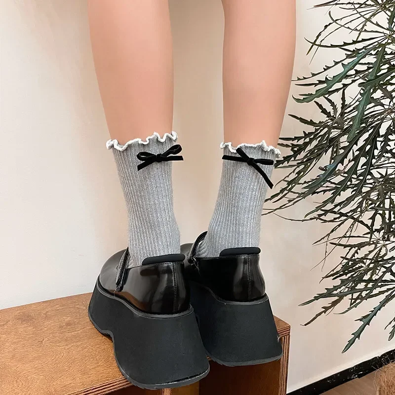Velvet Bowknot Girls Short Socks Women Korean Fashion Harajuku Streetwear Solid Color Long Socks Sweet Lolita Kawaii Ruffle Sock
Velvet Bowknot Girls Short Socks Women Korean Fashion Harajuku Streetwear Solid Color Long Socks Sweet Lolita Kawaii Ruffle Sock