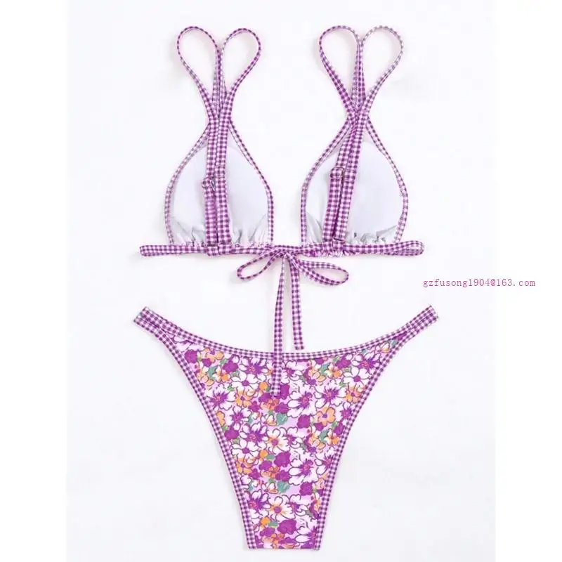 Women Triangular Thong Swimsuit Set Floral Print Swimwears Two Piece Thong Bathing Suit Ladies Low Waist V Neck Swimsuit D5QD
Women Triangular Thong Swimsuit Set Floral Print Swimwears Two Piece Thong Bathing Suit Ladies Low Waist V Neck Swimsuit D5QD