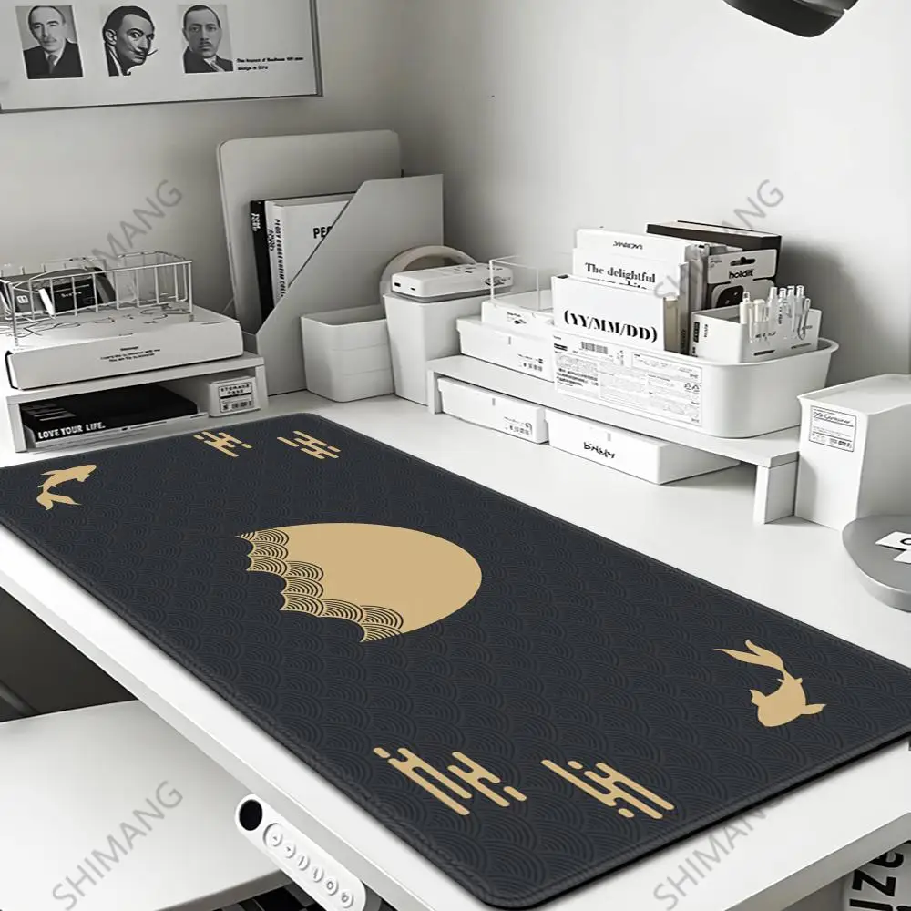 Japanese Desk Mat Black & Gold Mousepad Koi Fish Sun Cloud Japan Art Seal Sunrise Dark Sunset Large XXL Mouse Pad Gaming Deskmat
Japanese Desk Mat Black & Gold Mousepad Koi Fish Sun Cloud Japan Art Seal Sunrise Dark Sunset Large XXL Mouse Pad Gaming Deskmat