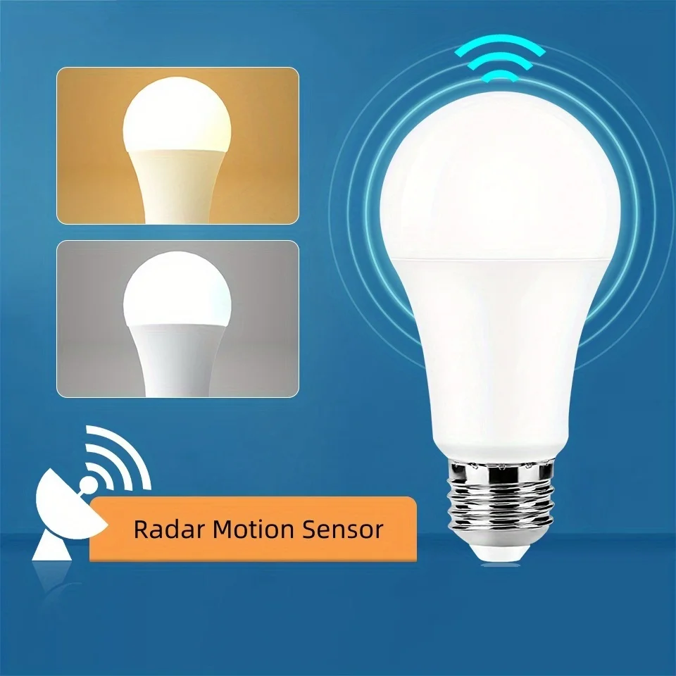 5pc Radar Motion Sensor Light Bulb E26 110V 9W LEDNight Light Bedroom Garden LED Bulbs For Home
5pc Radar Motion Sensor Light Bulb E26 110V 9W LEDNight Light Bedroom Garden LED Bulbs For Home