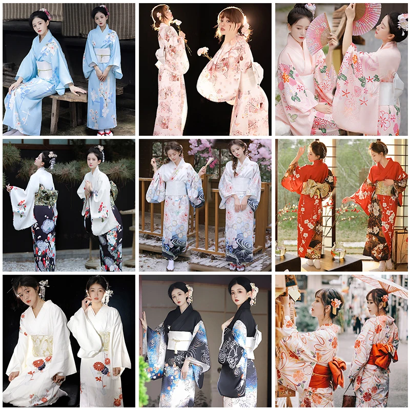Women Japanese Kimono Yukata Traditional Formal Robe Elegant Floral Print Costume for Photo Shoot Party Cosplay
Women Japanese Kimono Yukata Traditional Formal Robe Elegant Floral Print Costume for Photo Shoot Party Cosplay