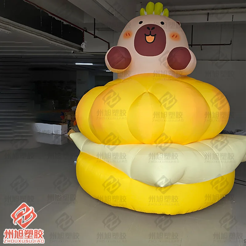 The inflatable Capibala air model animal mascot is a decorative drainage prop for an event held in the mall
The inflatable Capibala air model animal mascot is a decorative drainage prop for an event held in the mall