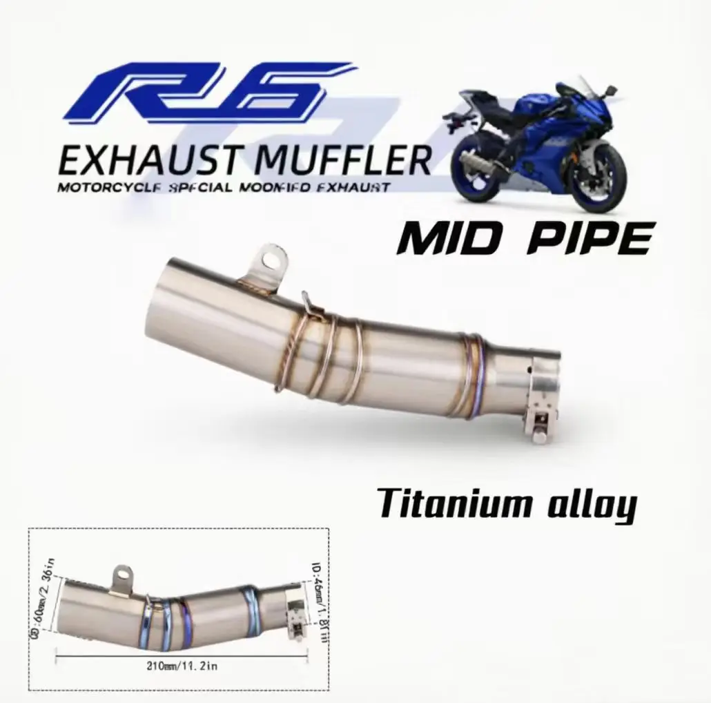 R6 Exhaust Pipe For Yamaha YZF-R6 2006-2026 Motorcycle Exhausts Adapter Tube 60MM Super Racing Middle Link Pipe
R6 Exhaust Pipe For Yamaha YZF-R6 2006-2026 Motorcycle Exhausts Adapter Tube 60MM Super Racing Middle Link Pipe